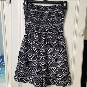 Aztec strapless romper